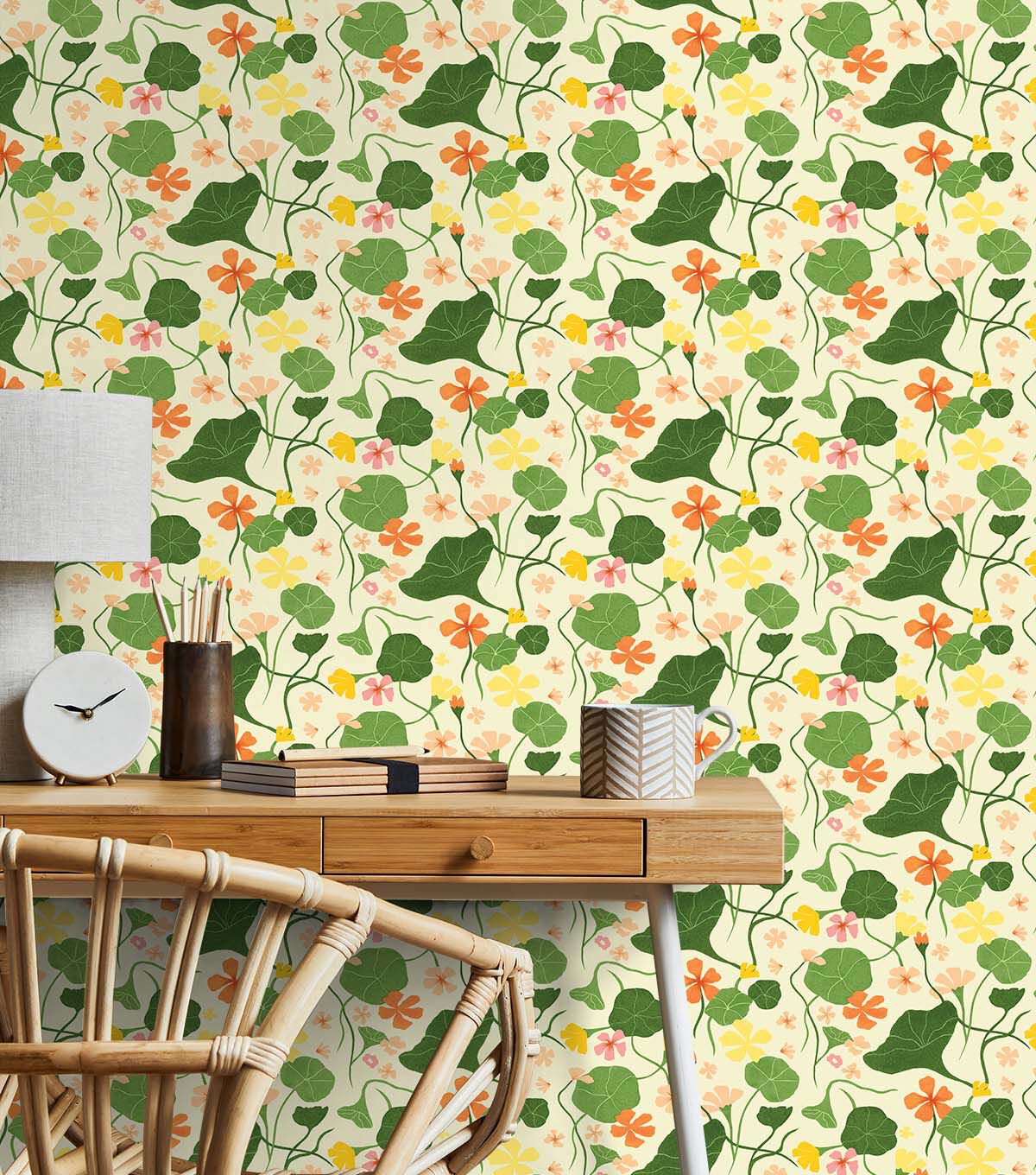 Elana Gabrielle 20.5' x 18' Nectar Floral Peel & Stick Wallpaper