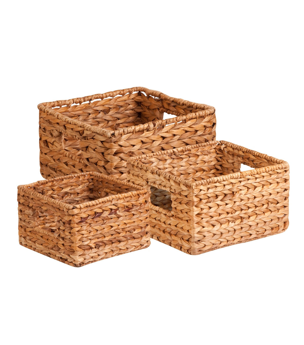 Honey Can Do 12 x 7 Nested Hyacinth Storage Baskets 3ct