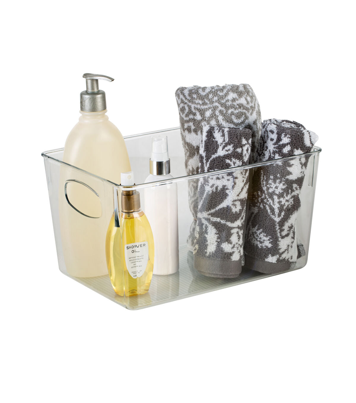Simplify 11 Clear Horizontal Organizer With Cutout Handles