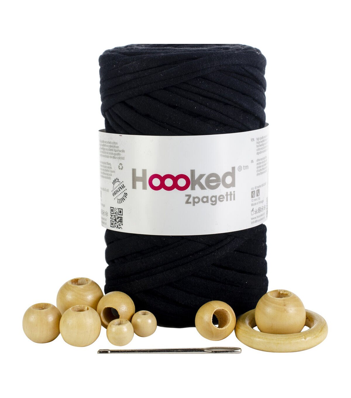 Hoooked Zpagetti Black Macrame Hanging Basket Kit