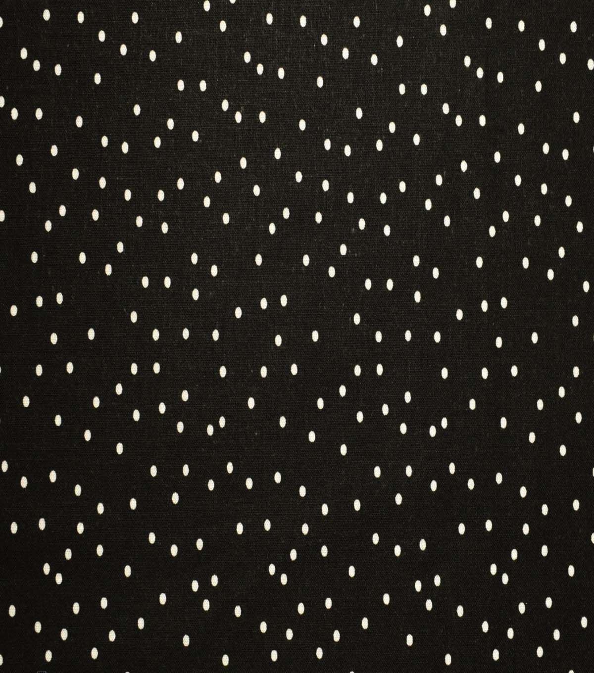 Dots on Black Cotton Fabric by Quilter's Showcase