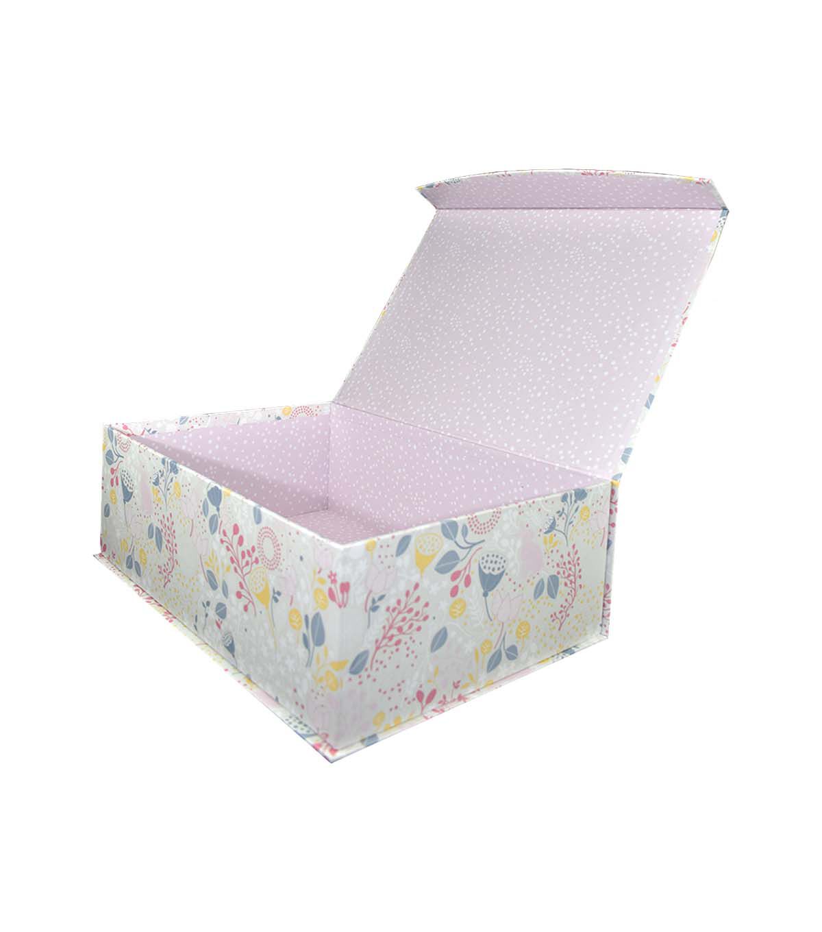 14 x 10 White Meadow Flip Top Box by Place & Time