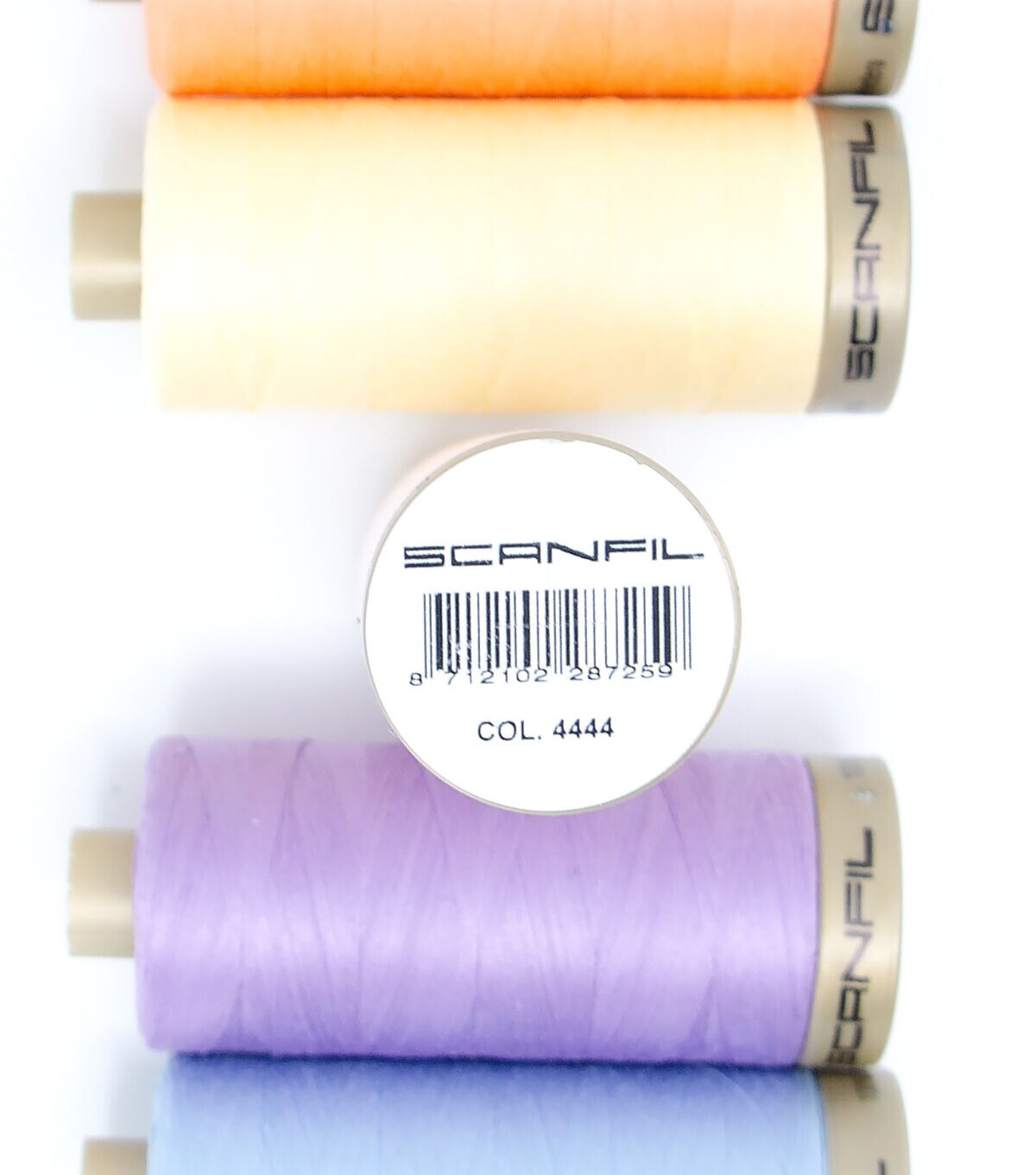 SCANFIL Pima Cotton 50 Wt Thread 1200 Yds 6ct and Storage Box Pastel