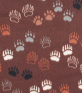 Bear Tracks Blizzard Fleece Fabric