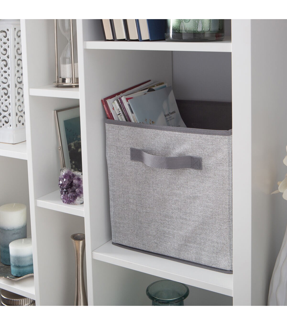 Simplify 12 Heather Gray Collapsible Storage Cube