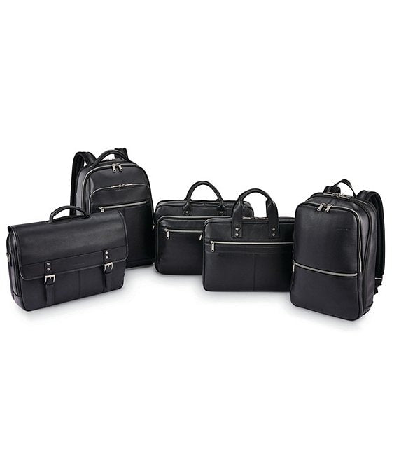 Classic Leather Flapover Briefcase