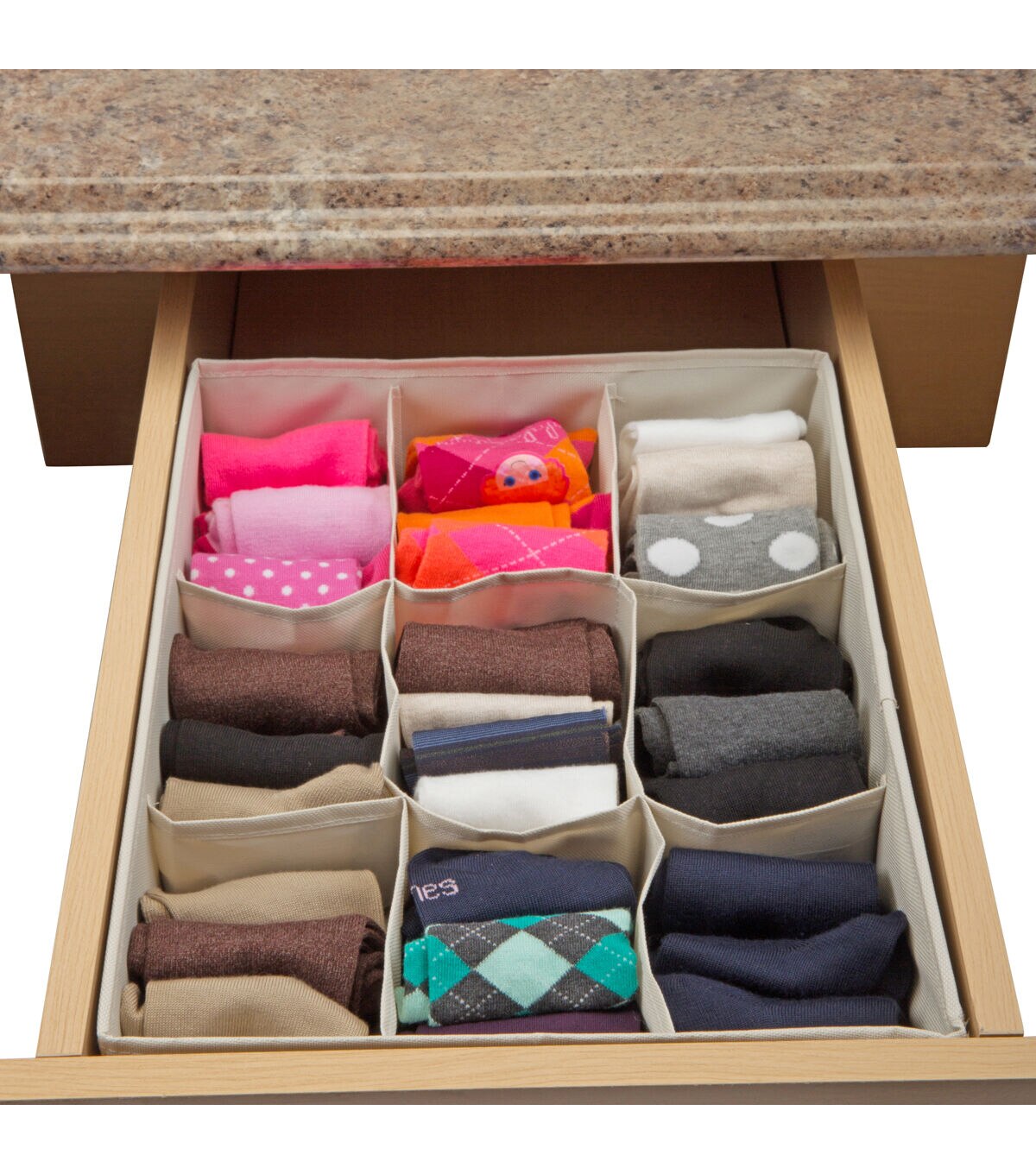 Simplify 7 Faux Jute Square Drawer Organizers 2pk