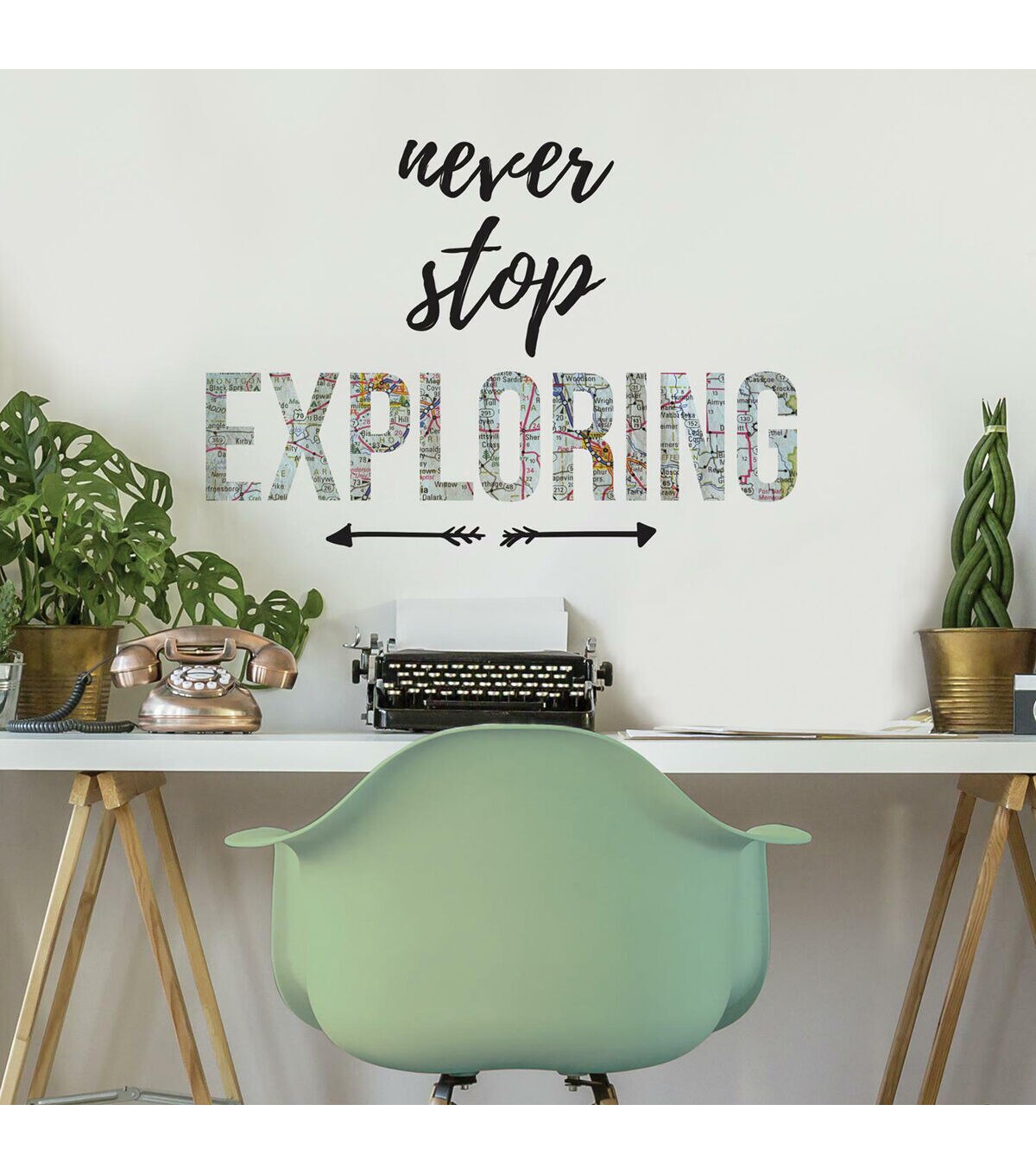RoomMates Never Stop Exploring Quote Decals