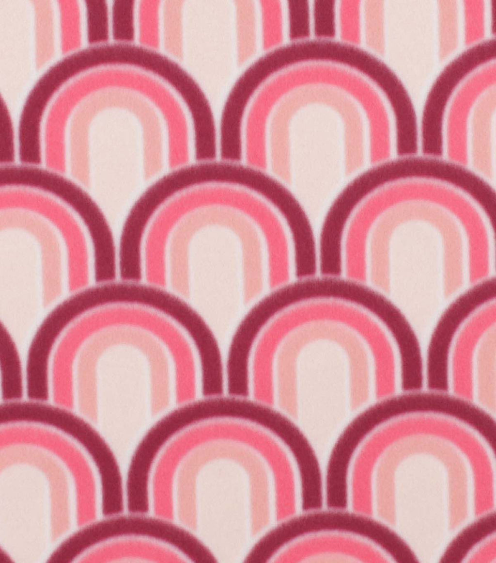 Pink Geometric Tonal Blizzard Fleece Fabric