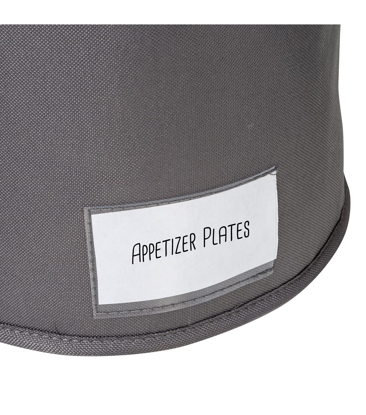 Honey Can Do 8 Gray Round Dinnerware Storage Box