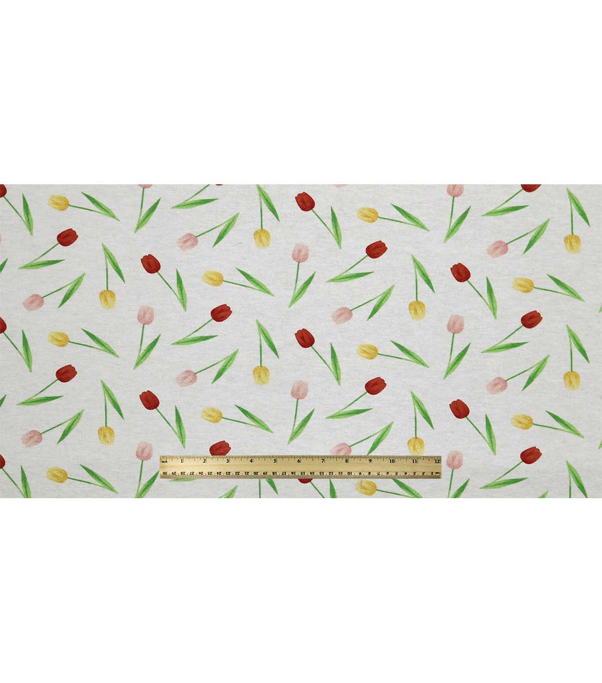 Tulips on White Super Snuggle Flannel Fabric