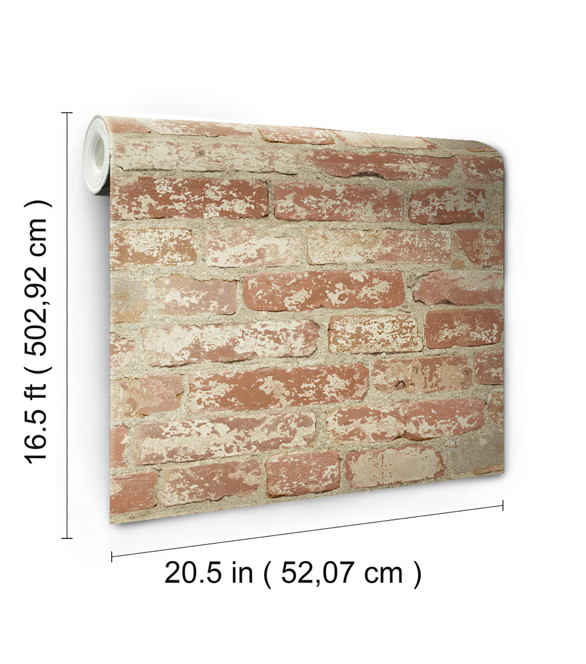RoomMates Wallpaper Stuccoed Red Brick