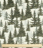 Evergreen Trees Sew Lush Fleece Fabric