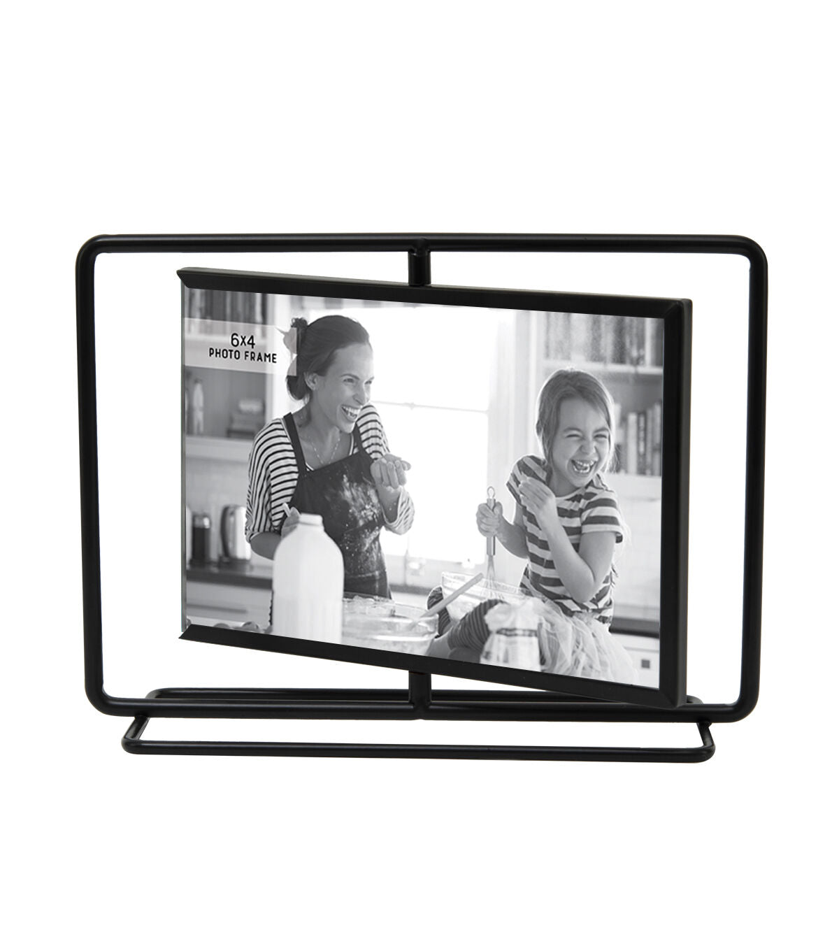 6 x 4 Black Metal Double Sided Picture Frame
