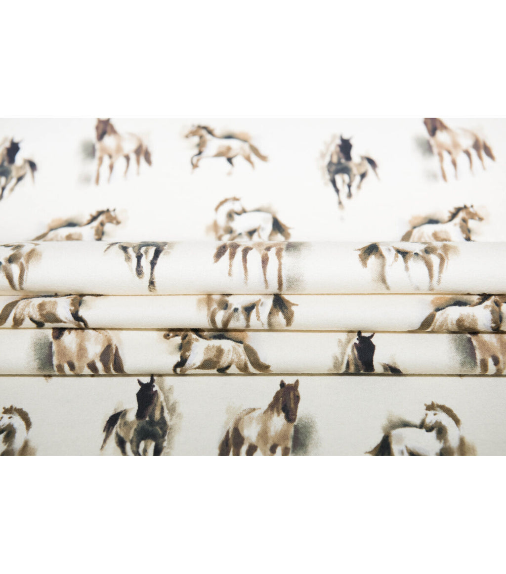 Horses Super Snuggle Flannel Fabric