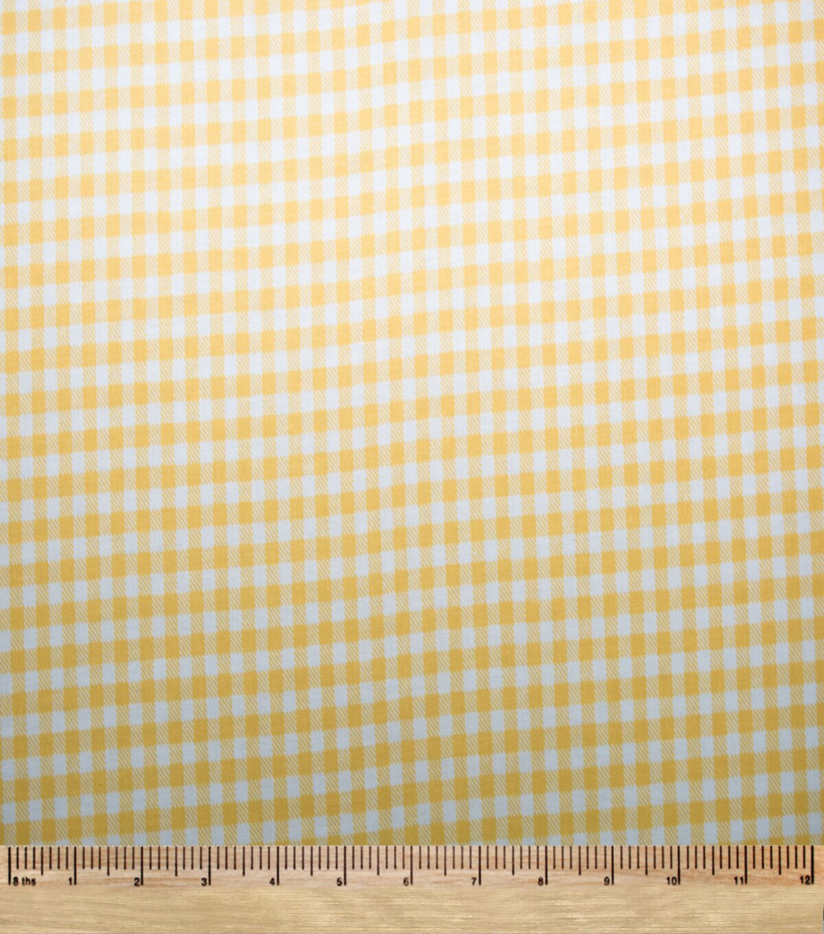Yellow Gingham Quilt Cotton Fabric by Keepsake Calico