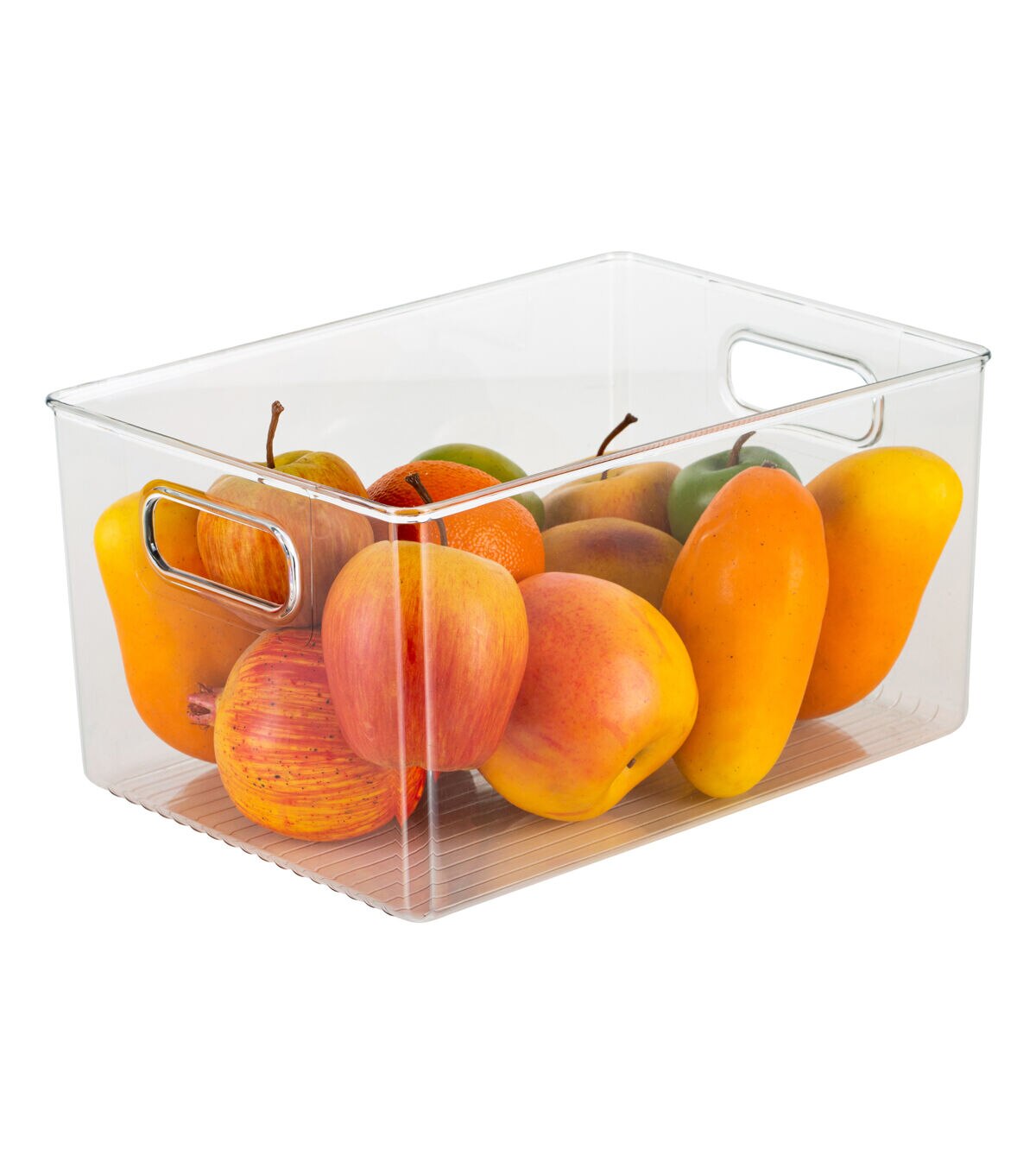 Simplify 11 x 6 Clear Vertical Stripe Organizer With Cutout Handles