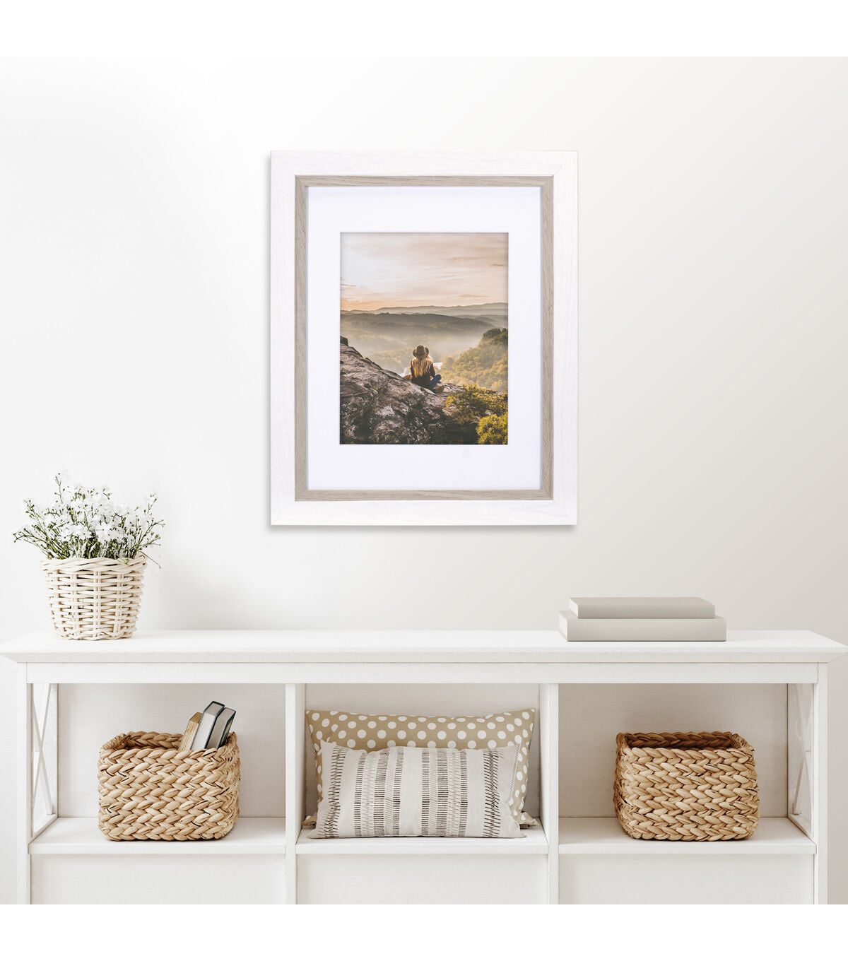 Malden 8 x 10 Matted to 11 x 14 Brown Frame With Beveled Mat