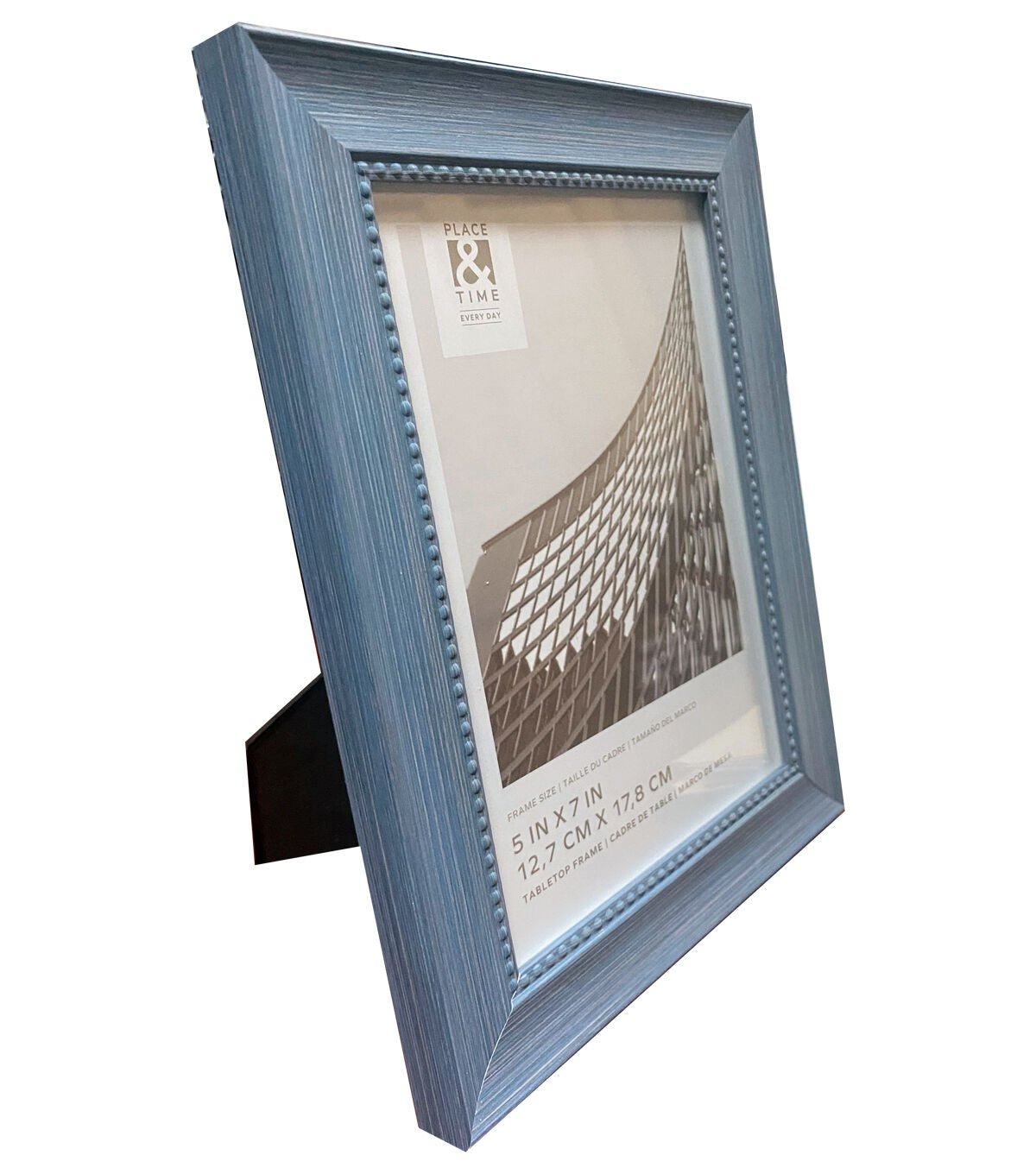 5 x 7 Blue With Beaded Accent Tabletop Picture Frame by Place & Time