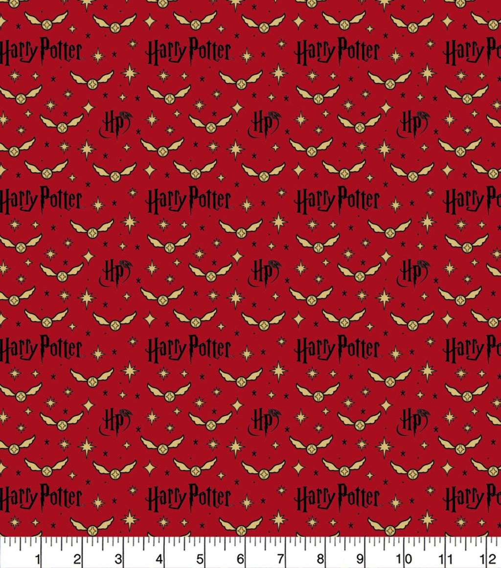 Harry Potter Cotton Fabric Quidditch Snitch