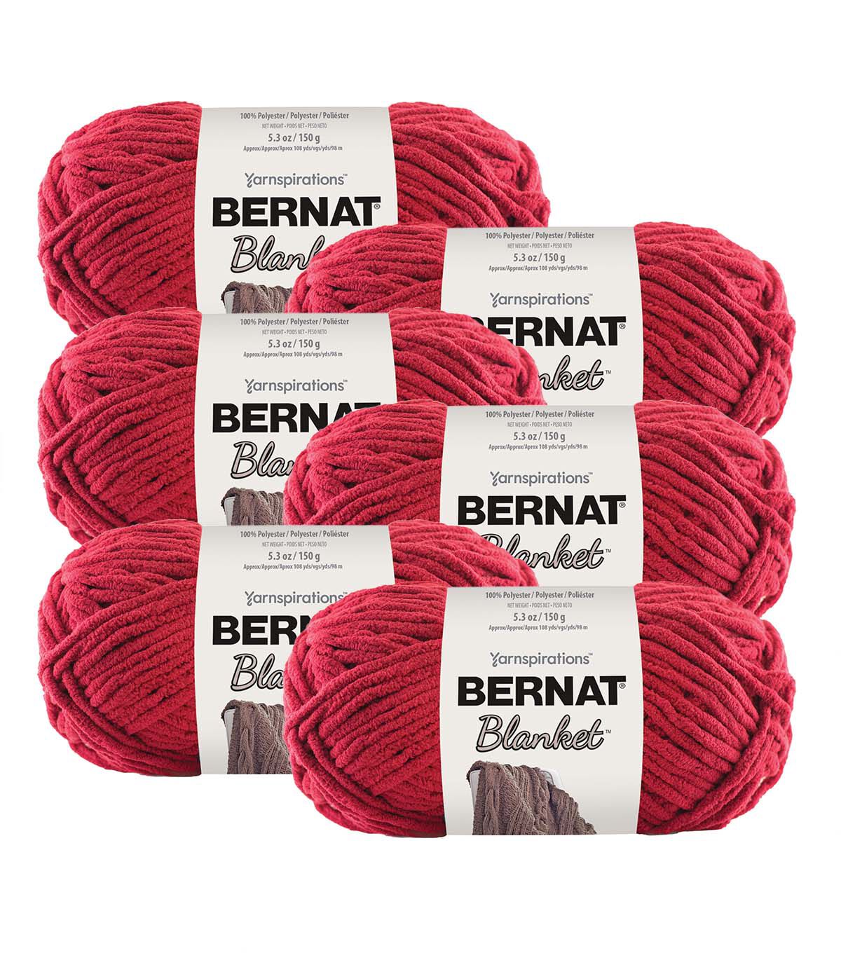 Bernat Blanket 108yds Super Bulky Polyester Yarn 6 Bundle