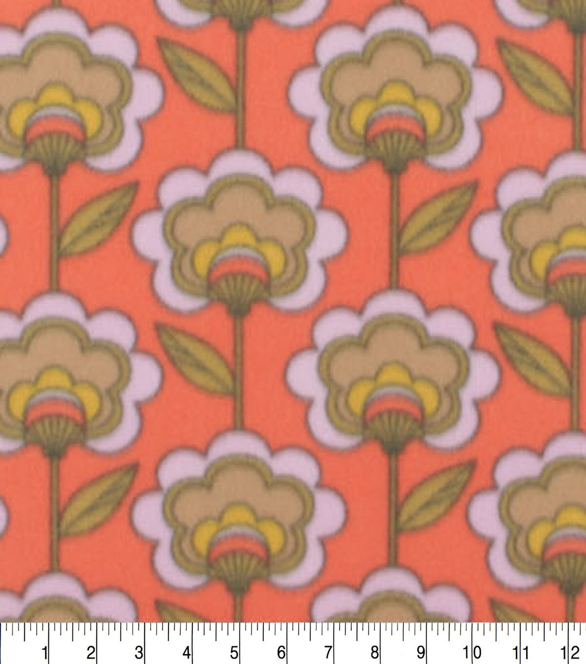 Retro Floral Blizzard Fleece Fabric