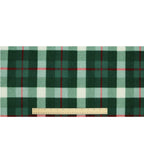 Green Plaid Anti Pill Fleece Fabric