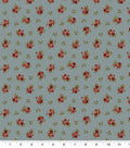 Roses on Blue Premium Cotton Fabric
