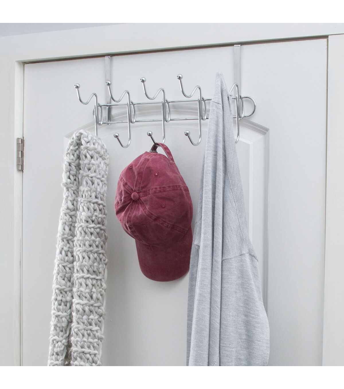Simplify 17 Chrome 10 Hook Over the Door Hanger