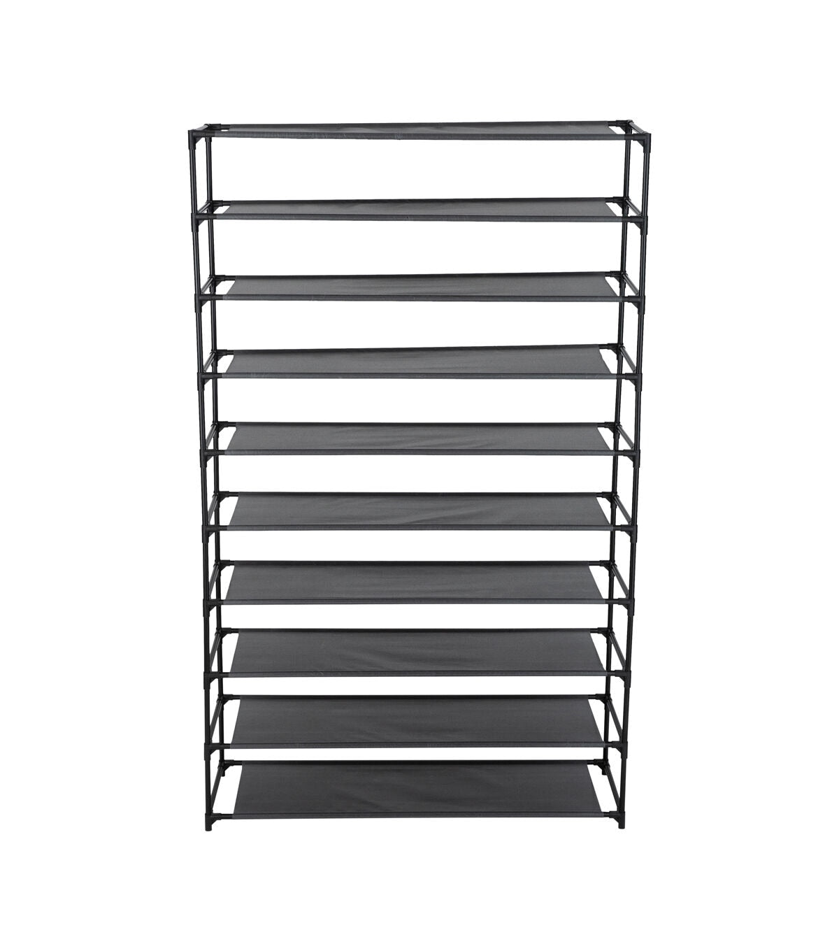 Simplify 59.5 Black 10 Tier Shoe Rack