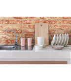 RoomMates Wallpaper Stuccoed Red Brick