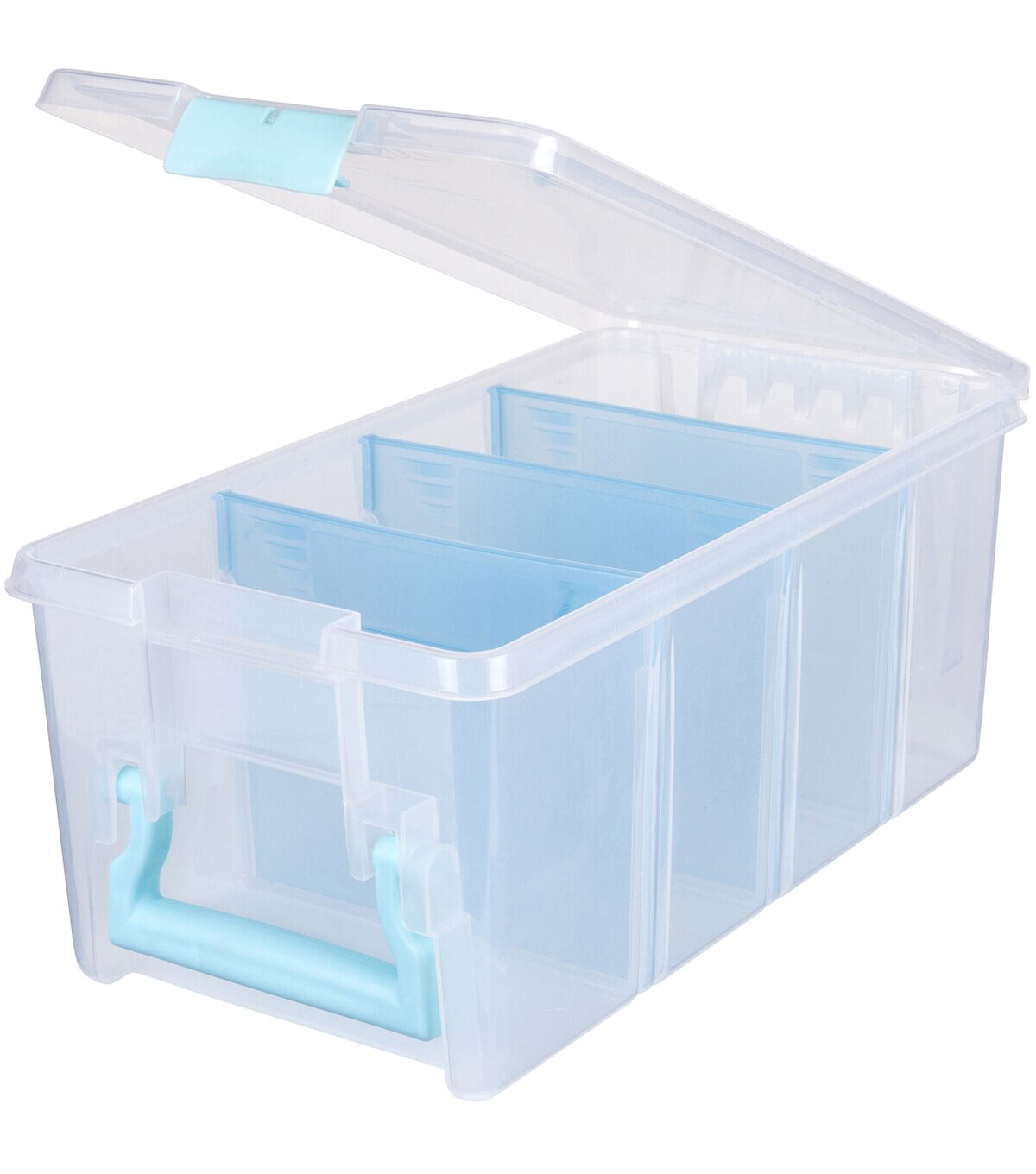 ArtBin Super Semi Satchel Aqua Handle Latch & Dividers