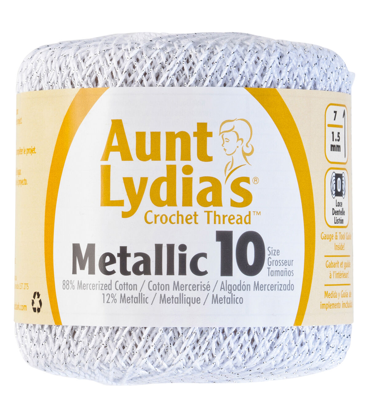 Aunt Lydia's Size 10 Metallic Crochet Thread