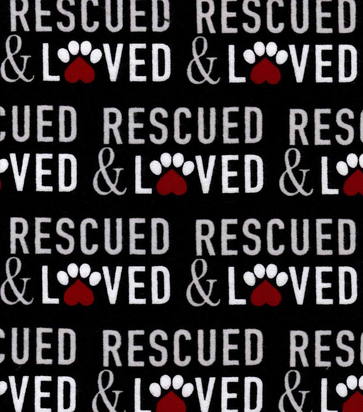 Rescued and Loved Super Snuggle Flannel Fabric