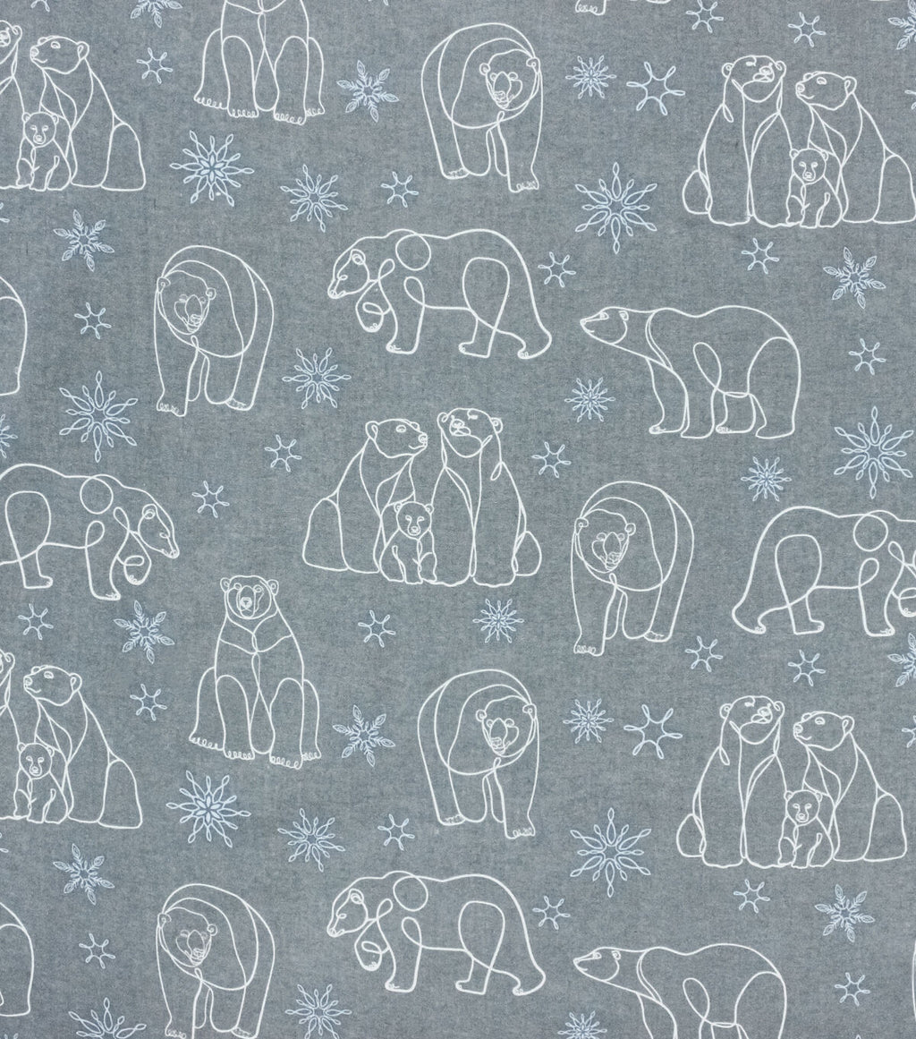 Bears Super Snuggle Flannel Fabric