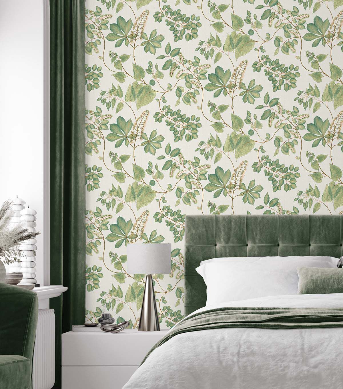 Surface Style 20.5' x 18' Olive Arboretum Botanical Peel & Stick Wallpaper