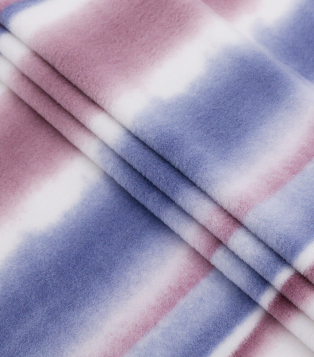Purple Stripes Anti Pill Fleece Fabric