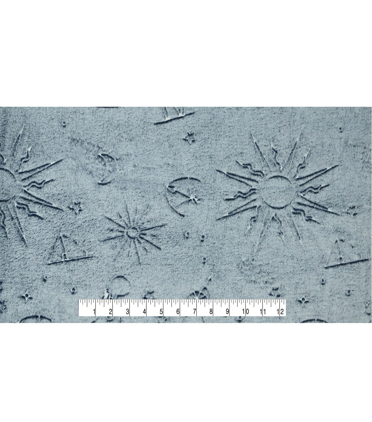 Sew Lush Celestial Black Embossed Fleece Fabric