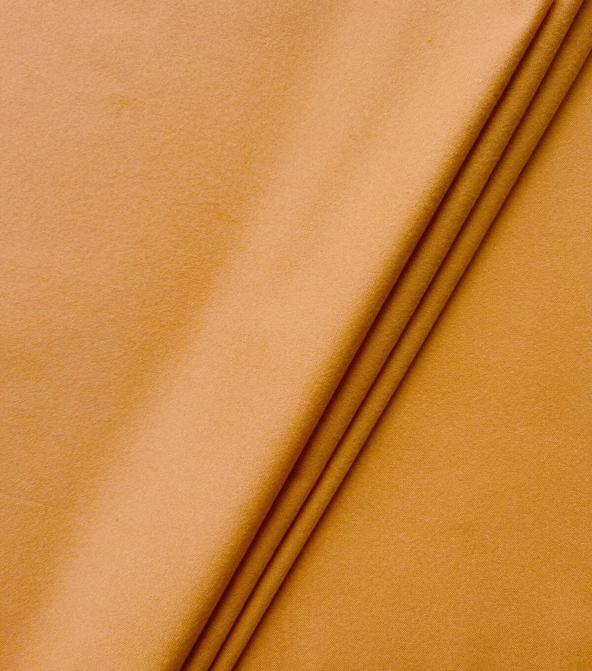 Heathered Yellow Solid Luxe Flannel Fabric