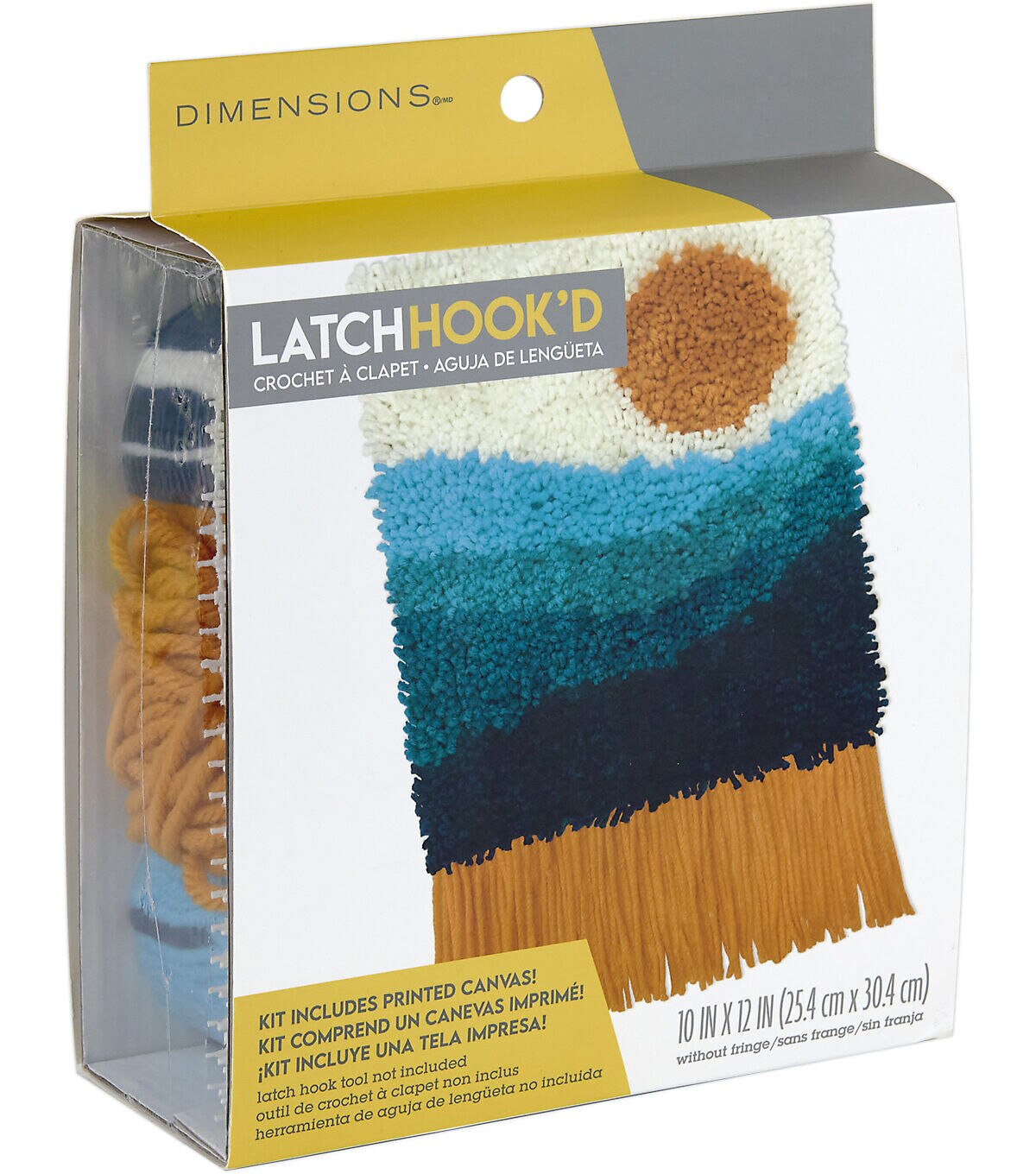Dimensions Sunset Fringe Latch Hook Kit 10 x 12
