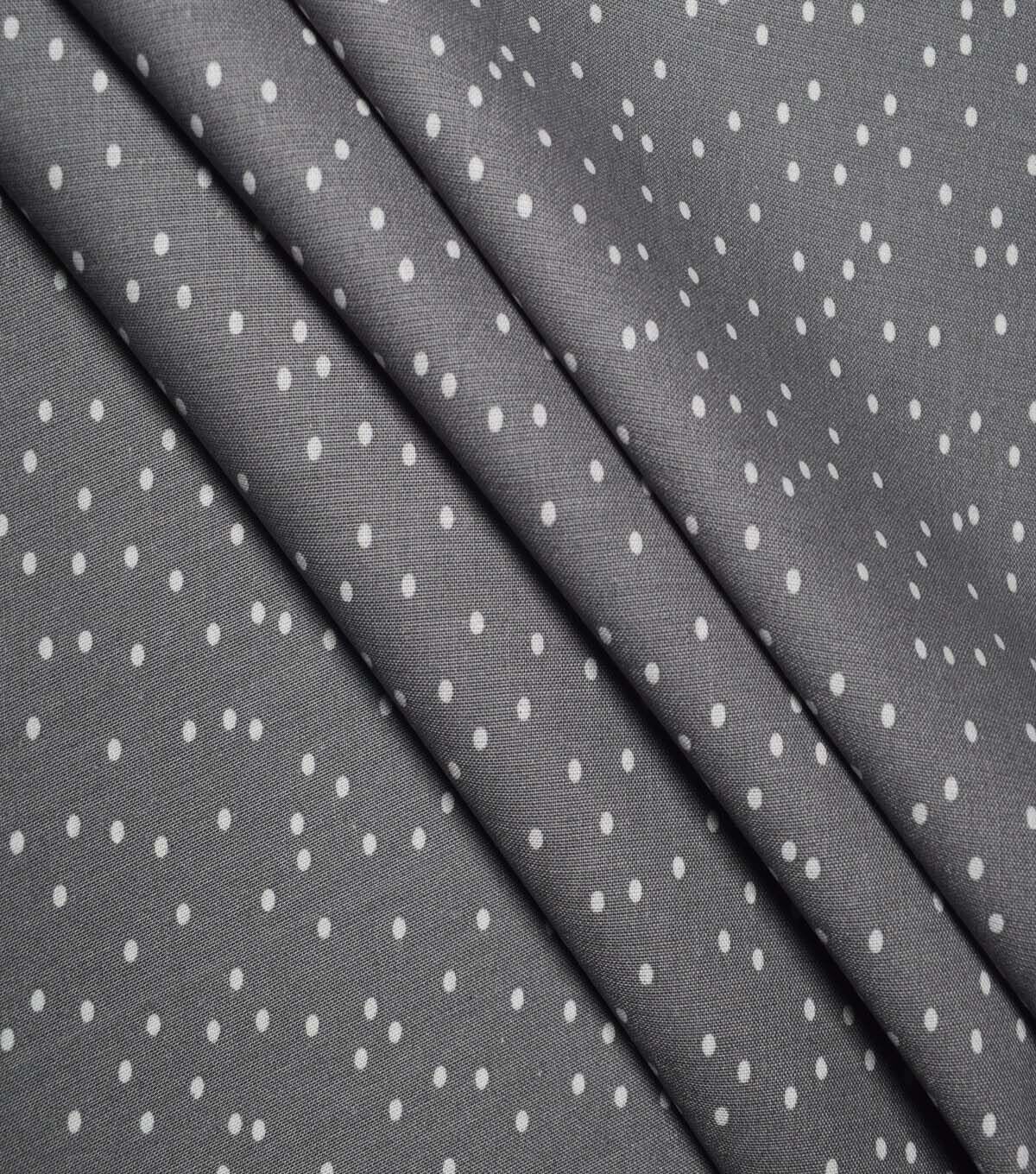Dots on Gray Cotton Fabric by Quilter's Showcase