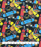 Skateboard Super Snuggle Flannel Fabric