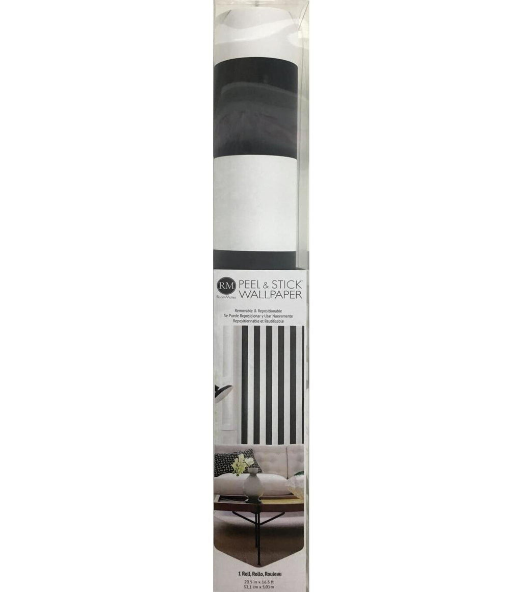RoomMates Wallpaper Black Awning Stripe
