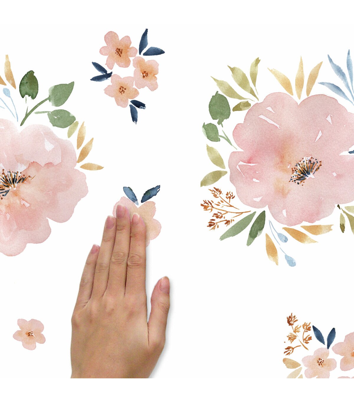 RoomMates Beth Schneider Sweet Blooms Watercolor Peel & Stick Wallpaper
