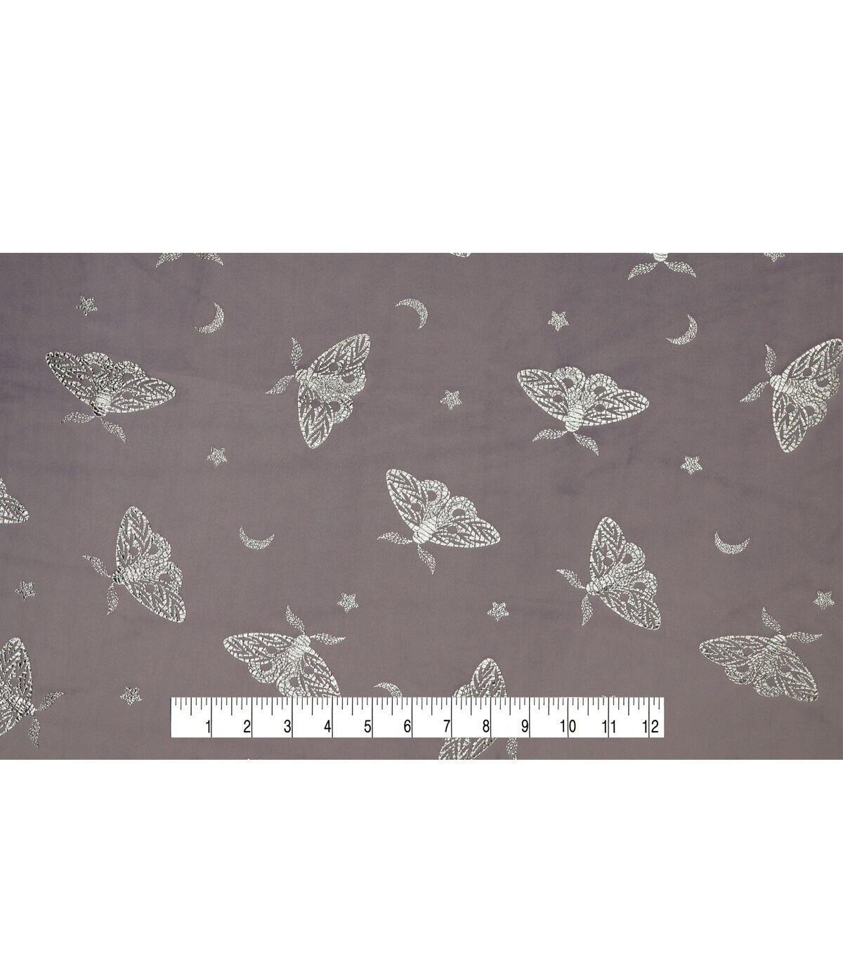 Metallic Butterflies on Purple Pure Plush Fleece Fabric