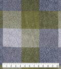 Calming Green Plaid Luxe Fleece Fabric