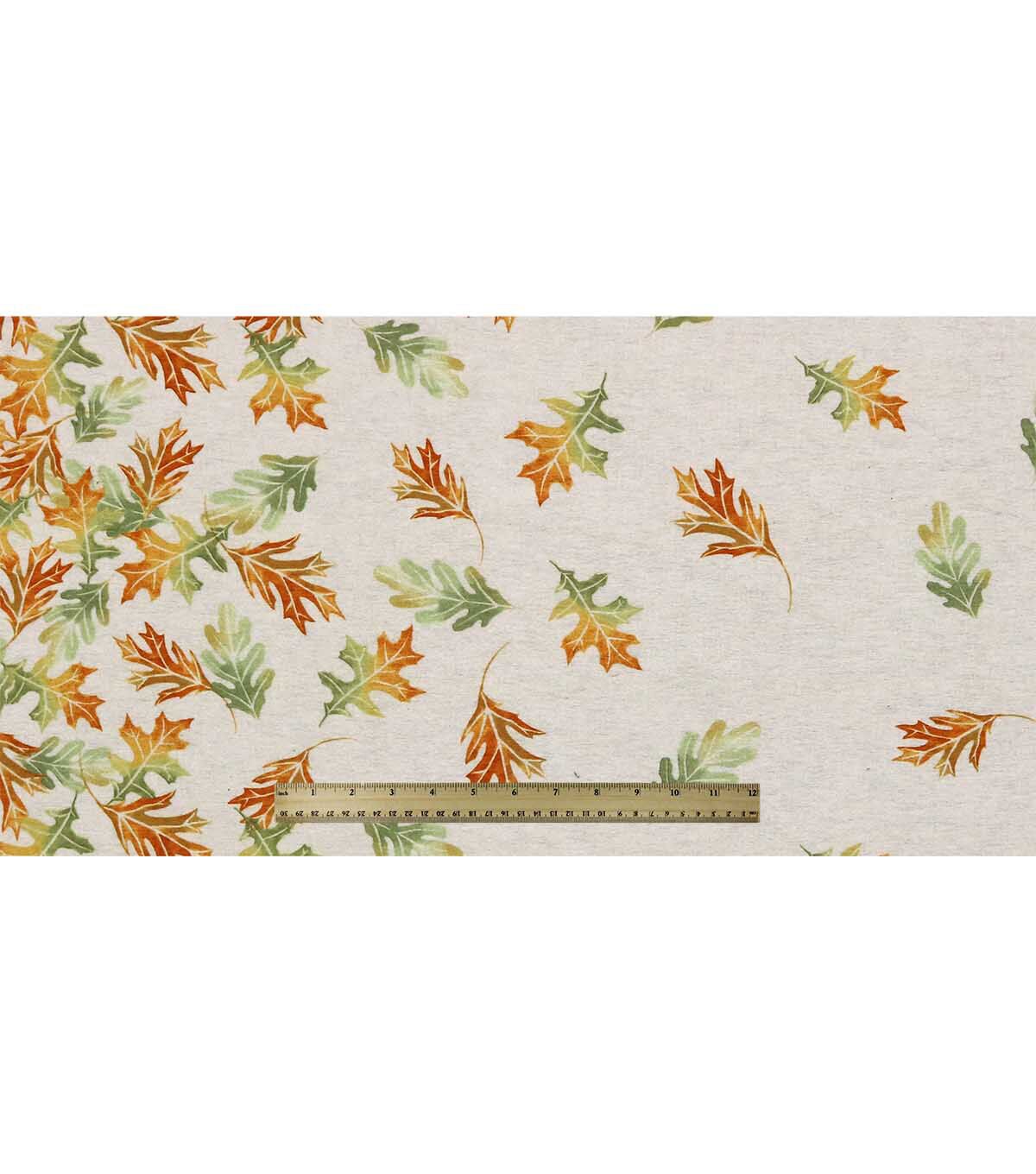 Gradient Leaves On White Super Snuggle Flannel Fabric
