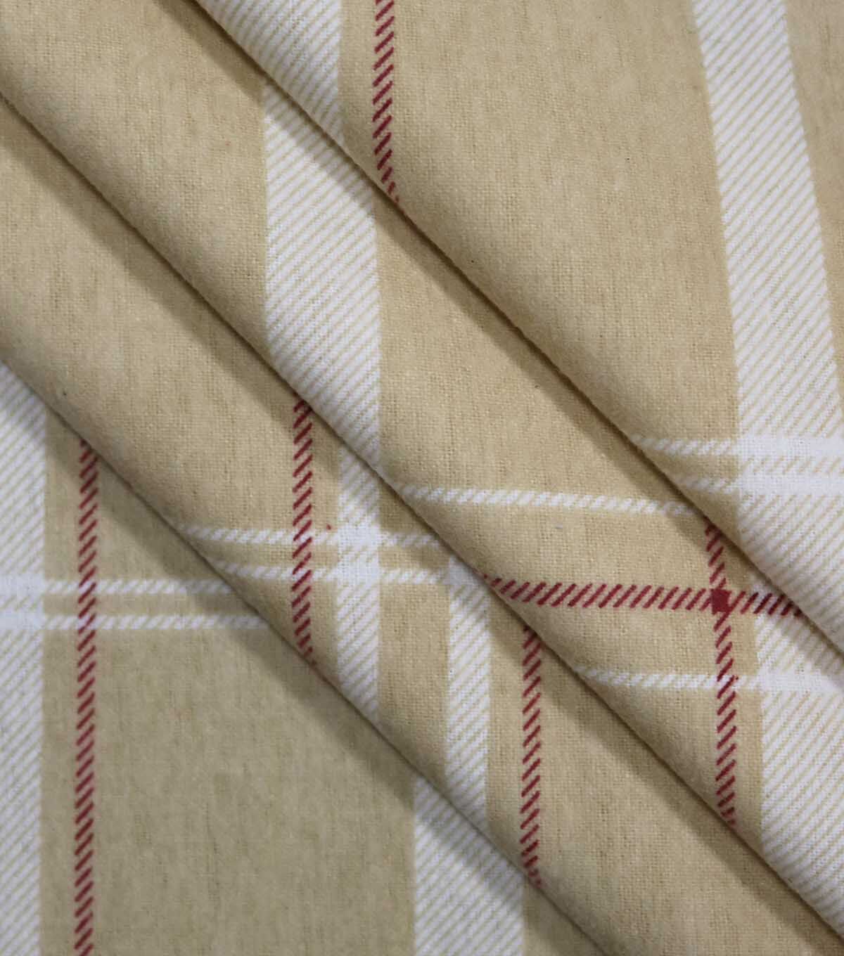 Brown Plaid Super Snuggle Flannel Fabric