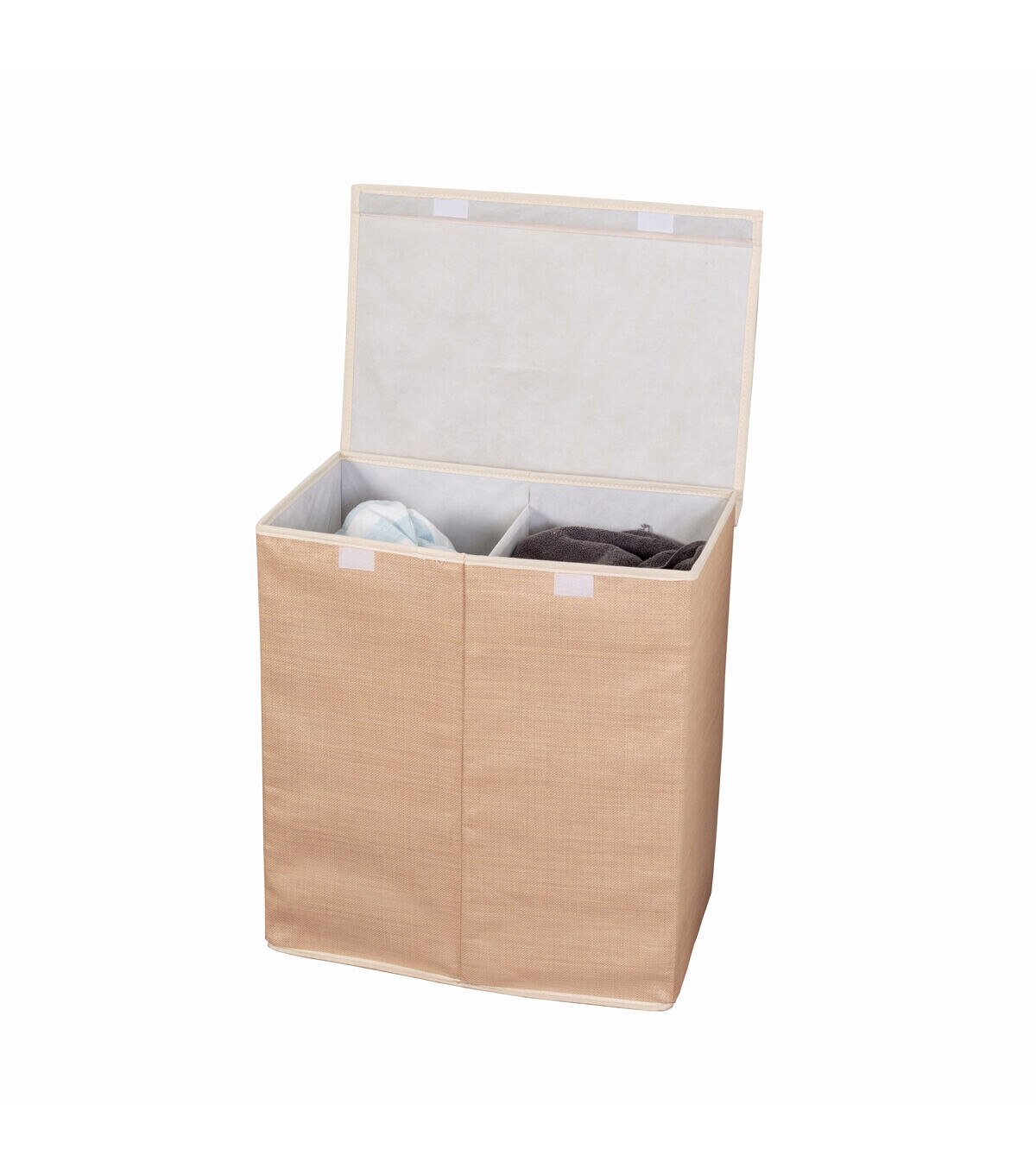Honey Can Do 24 x 26 Natural Resin Dual Laundry Hamper With Lid