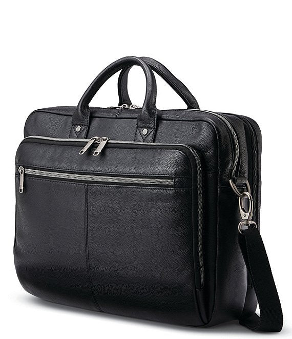 Classic Leather Toploader Brief Case